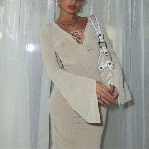 I AM GIA Dress Amina Burnout Mini Zebra Print Tan Size US 6 Medium - Picture 2 of 13